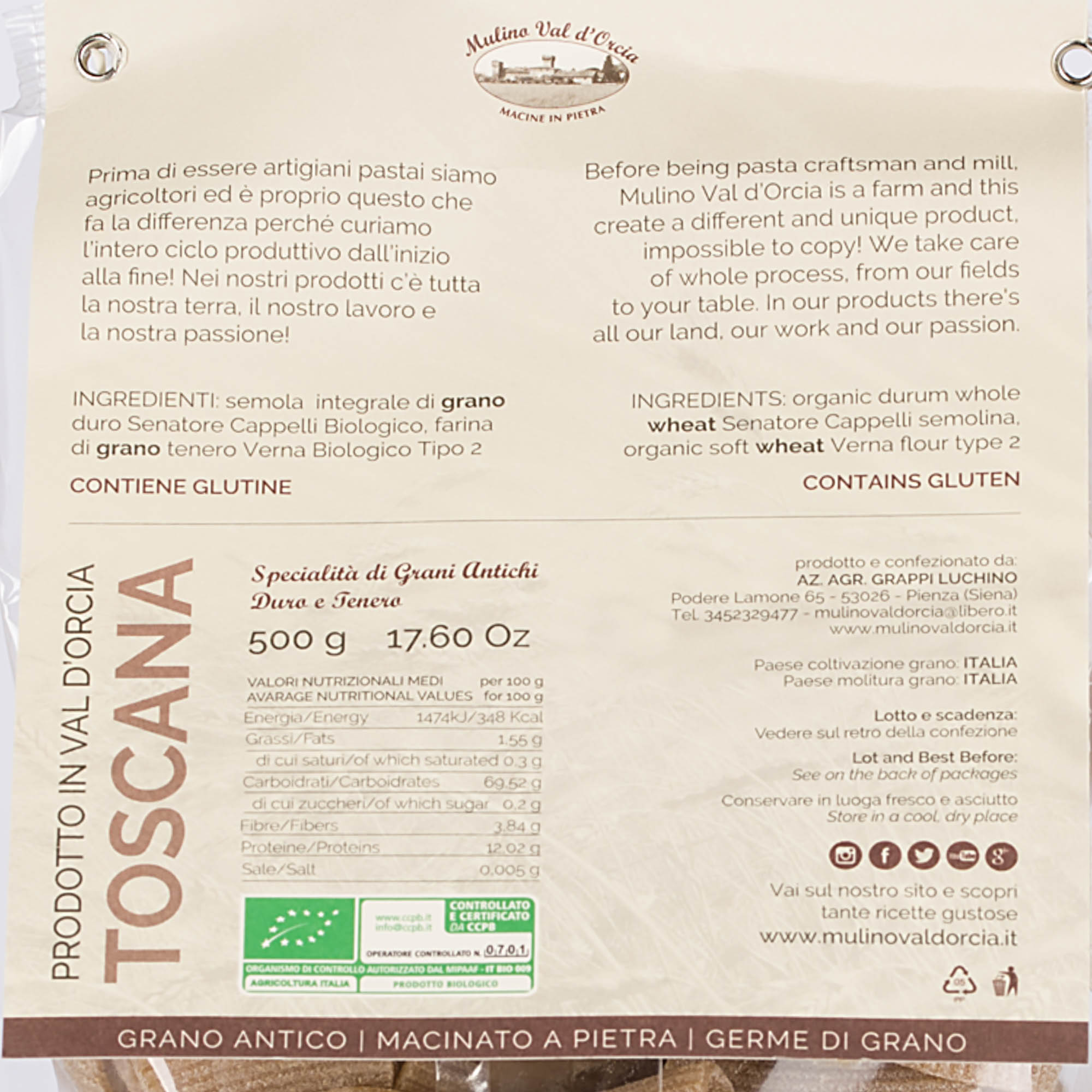 Verna Type 1 Flour Mulino Val D'Orcia